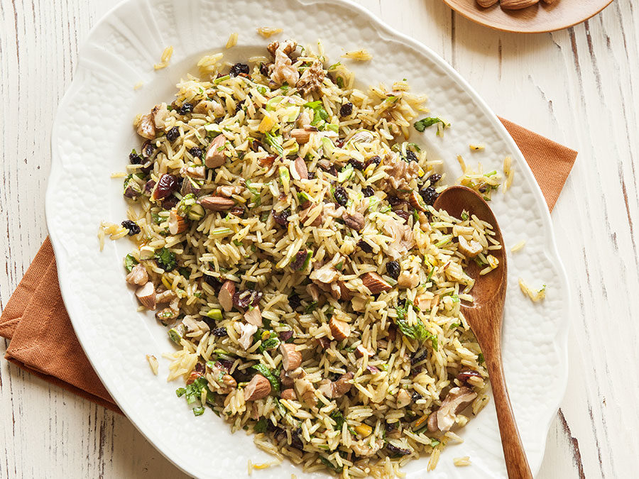 Mixed nut rice pilaf