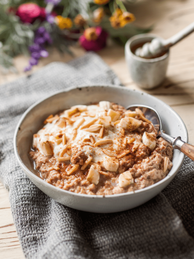 Almond, Banana & Cinnamon Porridge - Adelaide Central Market: Home to over 70 traders under one roof