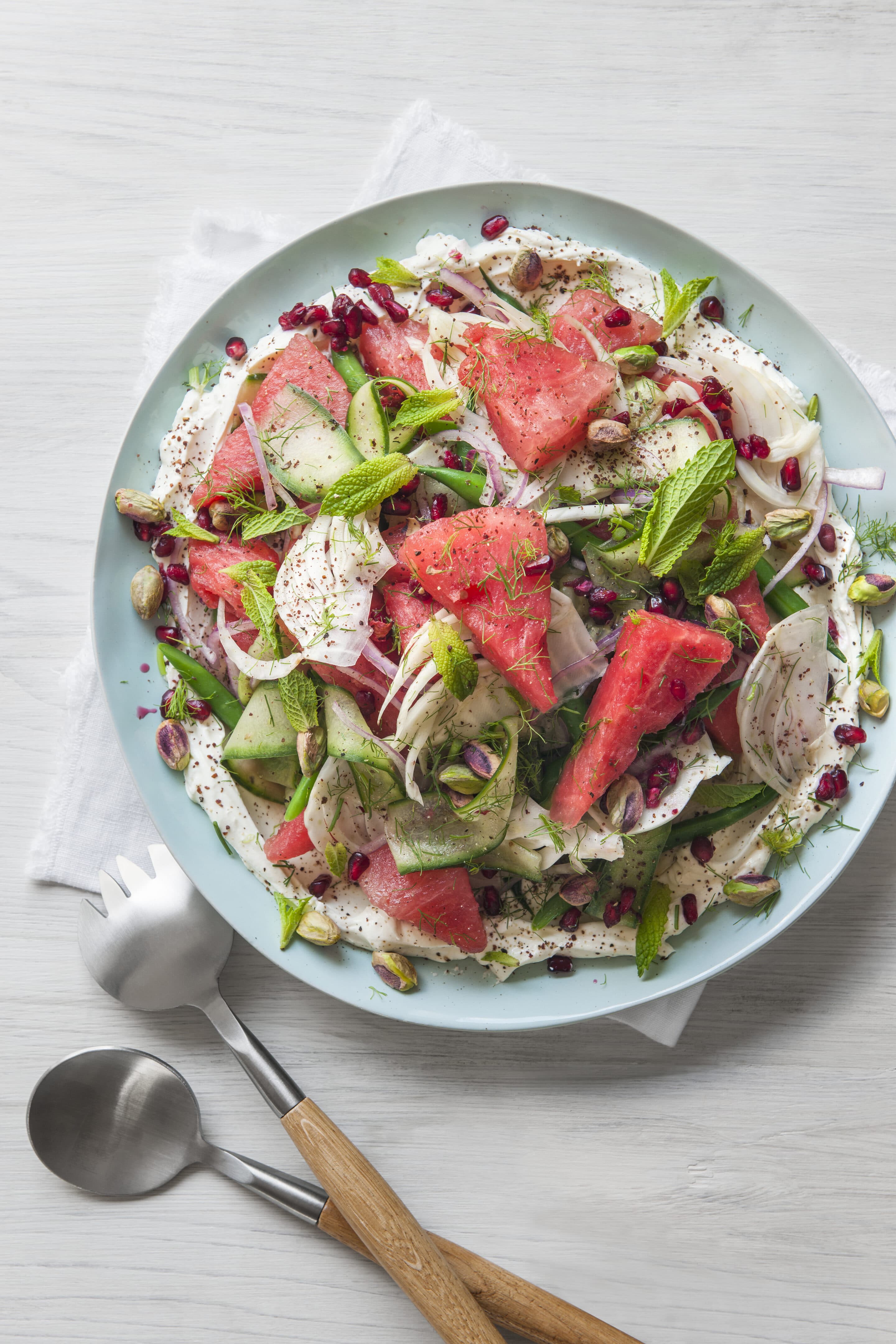 Watermelon, Pickled Fennel, Mint & Labne Salad - Adelaide Central Market: Home to over 70 traders un