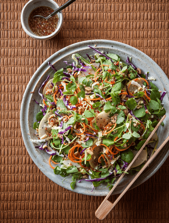 Asian Style Nashi Pear and Peanut Slaw