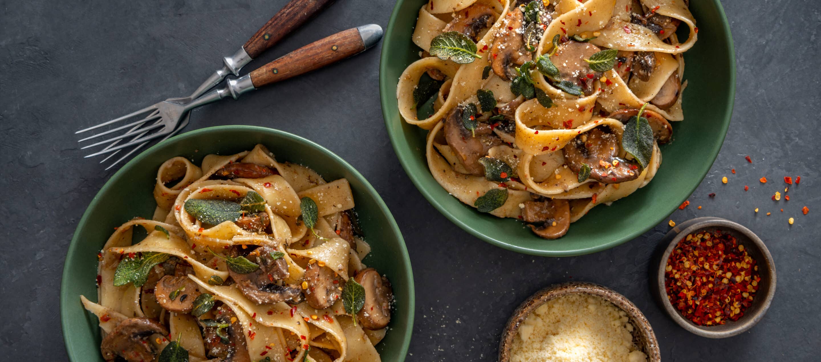 Garlic Mushrooms & Sage Parpadelle - Adelaide Central Market: Home to over 70 traders under one roof