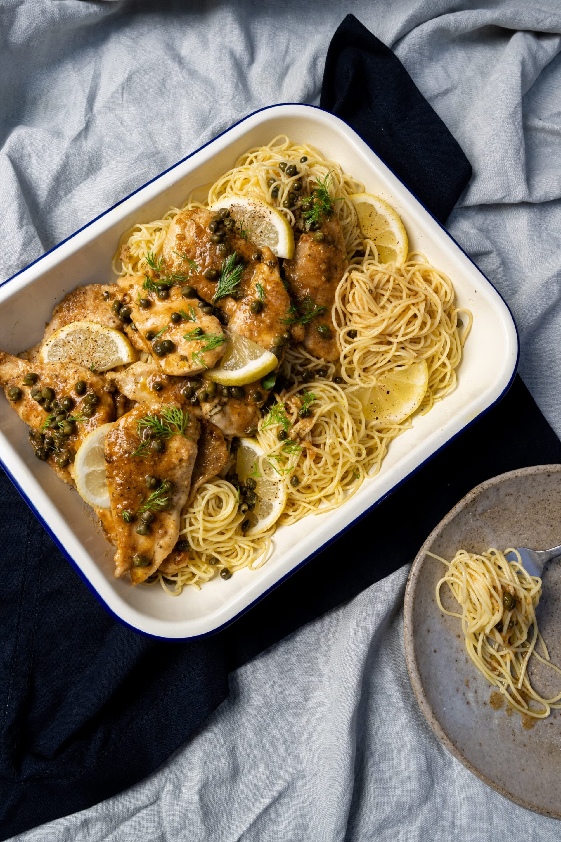 Chicken Piccata with Angel Hair Pasta - Adelaide Central Market: Home to over 70 traders under one r